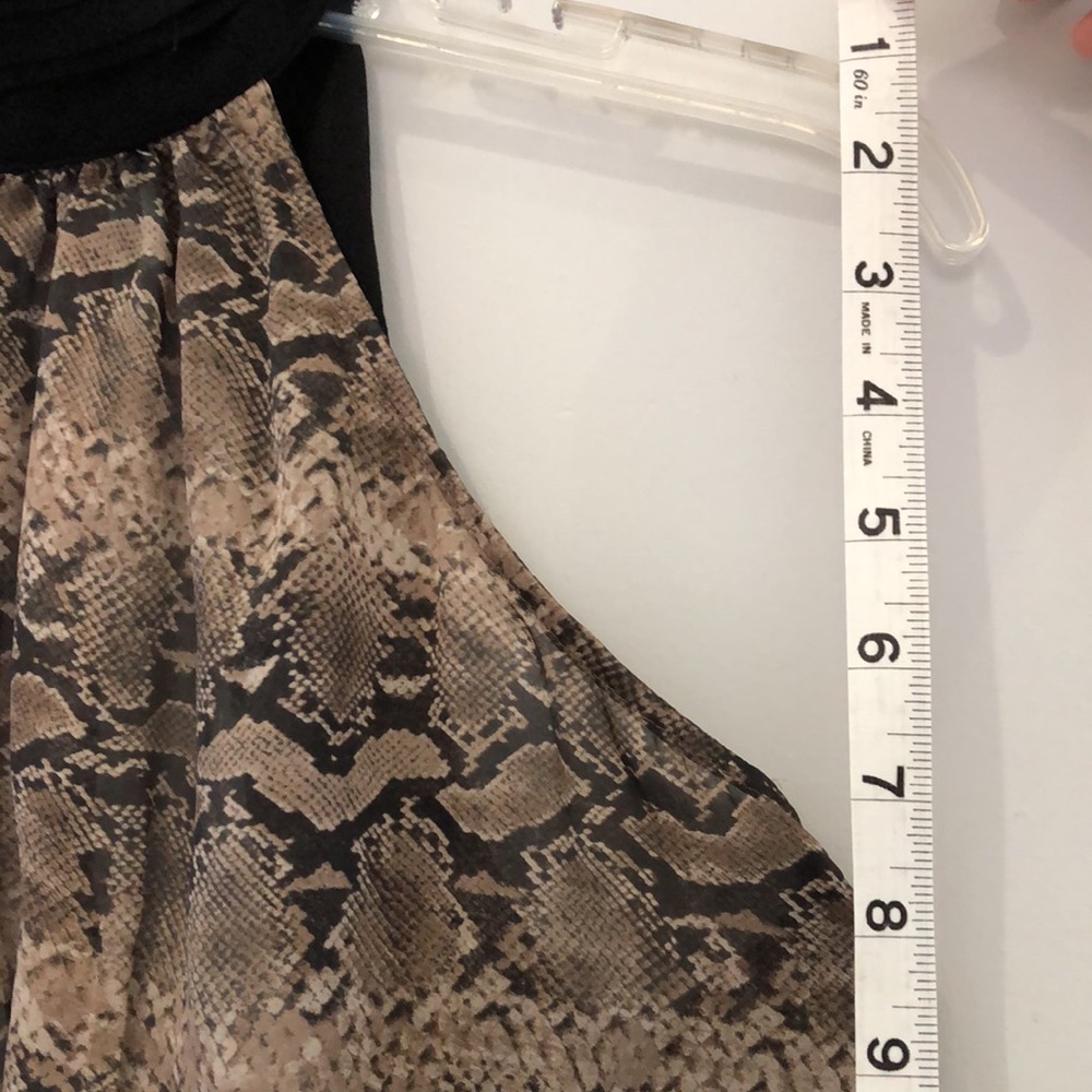 Zara Basic Sheer Snakeskin Pattern Halter Top. Br… - image 4